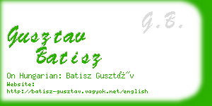 gusztav batisz business card